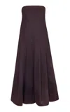 Kallmeyer Maeve Wool Blend Pleated Dress In Brown