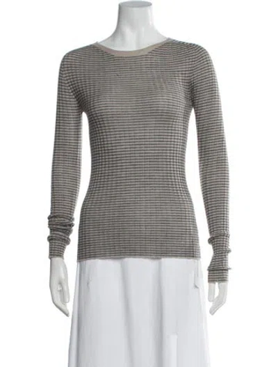 Pre-owned Kallmeyer Merino Wool Striped Sweater In Blue