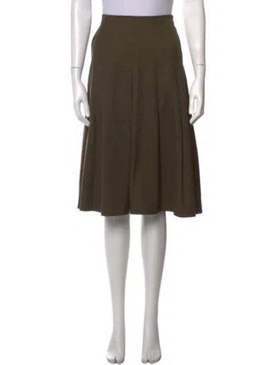 Pre-owned Kallmeyer Midi Length Skirt In Green