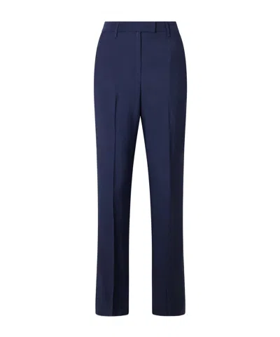 Kallmeyer Charlie Woven Mid-rise Straight-leg Pants In Blue