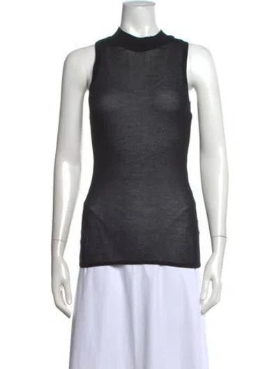 Pre-owned Kallmeyer Mock Neck Sleeveless Top W/ Tags In Grey