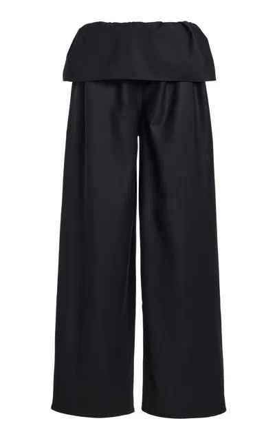 Kallmeyer Morgan Fisherman Wool-blend Pants In Black