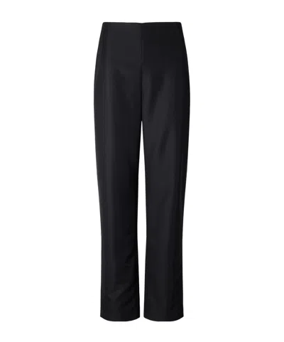 Kallmeyer Nadja Wool-blend Gazar Straight-leg Pants In Black