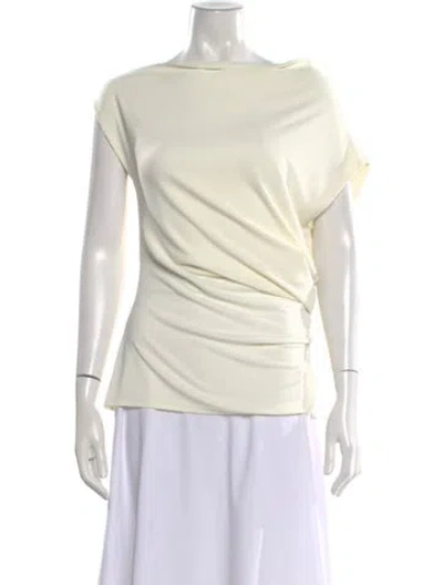 Pre-owned Kallmeyer Off-the-shoulder Short Sleeve Top In Neutral