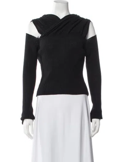 Pre-owned Kallmeyer Off-the-shoulder Sweater In Black