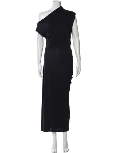 Pre-owned Kallmeyer One-shoulder Long Dress In Black