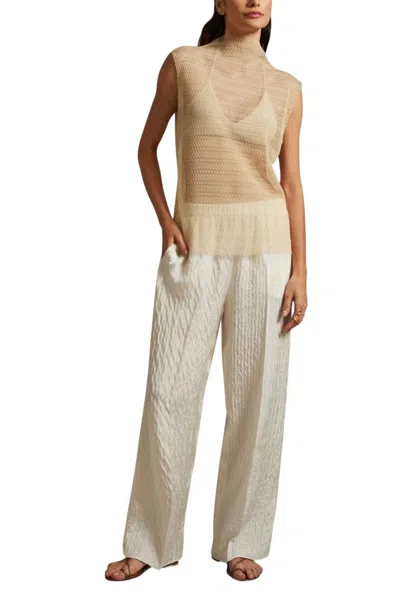 Kallmeyer Oraya Sleeveless Shell Top In Butter/ivory In Multi
