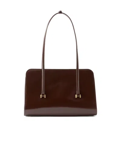 Kallmeyer Patent-leather Shoulder Bag In Brown