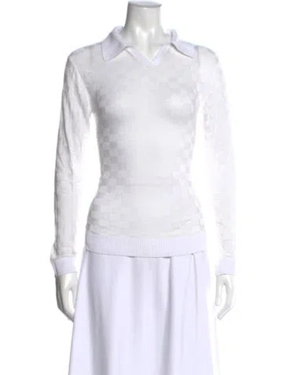 Pre-owned Kallmeyer Patterned Sweater In White