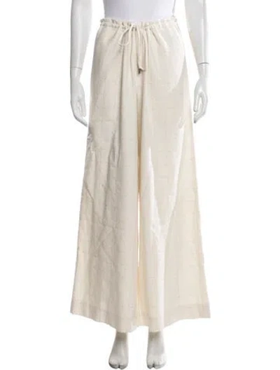 Pre-owned Kallmeyer Patterned Wide Leg Pants In Neutrals