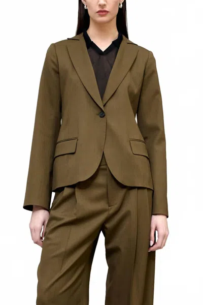 Kallmeyer Paxton Single Breasted Jacket In Carob In Green
