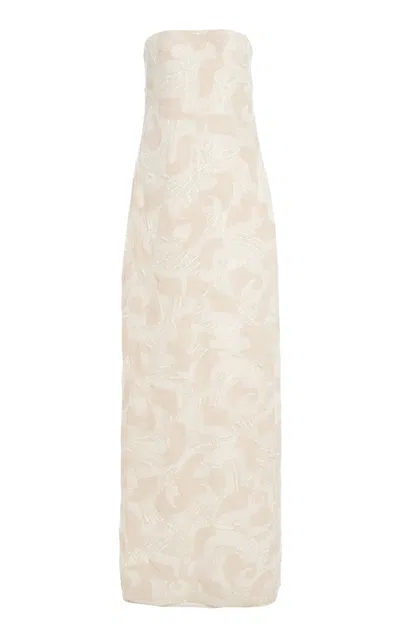 Kallmeyer Petra Textured Maxi Dress In Neutral