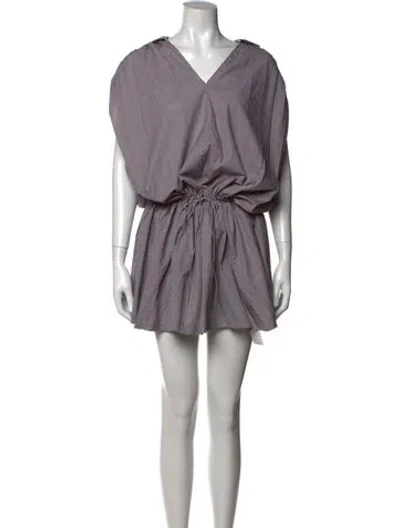 Pre-owned Kallmeyer Plaid Print Mini Dress In Multicolor