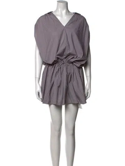 Pre-owned Kallmeyer Plaid Print Mini Dress In Multicolor