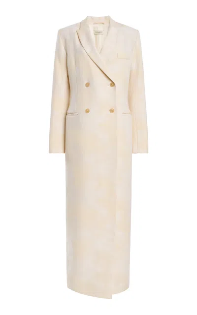 Kallmeyer Plamer Wool Jacquard Coat In Neutral