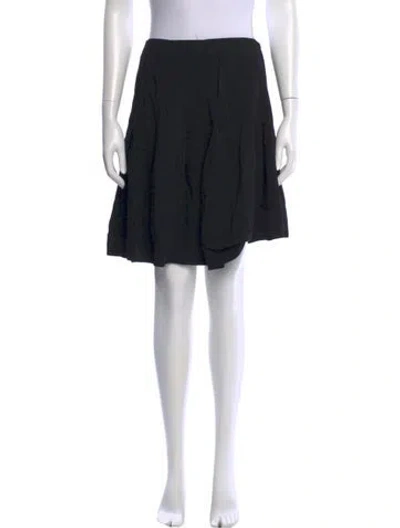 Pre-owned Kallmeyer Pleated Accents Knee-length Skirt In Black