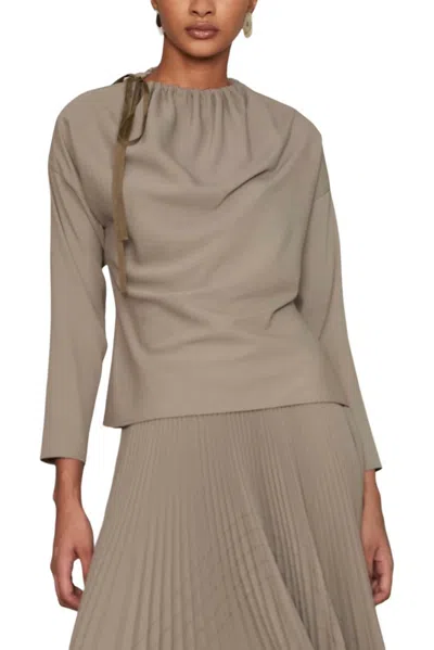 Kallmeyer Protea Blouse In Pewter In Silver
