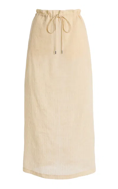 Kallmeyer Regina Linen-blend Maxi Skirt In Neutral