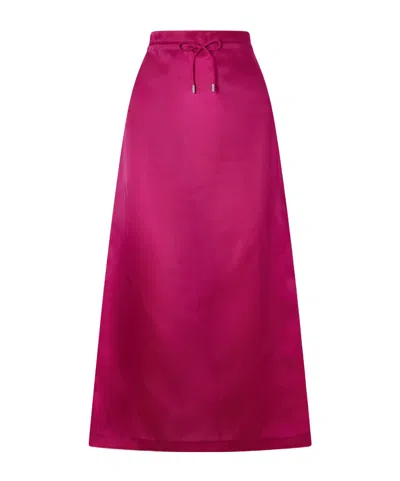 Kallmeyer Regina Silk-organza Midi Skirt In Pink
