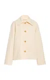 Kallmeyer Remi Linen-blend Cropped Jacket In Neutral