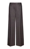 Kallmeyer Roxana Low-rise Wool Blend Trousers In Brown