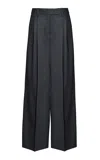 Kallmeyer Roxana Low-rise Wool Blend Trousers In Grey