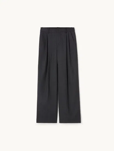 Kallmeyer Roxana Low-rise Trouser Navy Houndstooth 10 In Blue