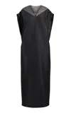 Kallmeyer Sable Wool Blend Cocoon Dress In Black