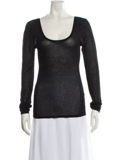 Pre-owned Kallmeyer Scoop Neck Long Sleeve T-shirt In Gray