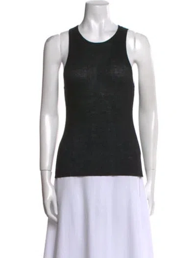 Pre-owned Kallmeyer Scoop Neck Sleeveless Top In Black