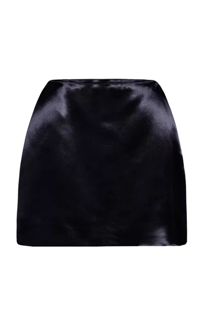 Kallmeyer Shiloh Miniskirt In Black Liquid Viscose In Black
