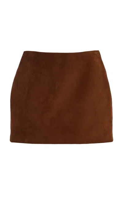 Kallmeyer Shiloh Suede Mini Skirt In Brown