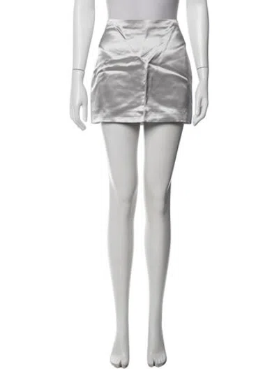Pre-owned Kallmeyer Silk Mini Skirt In Metallic
