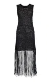 Kallmeyer Solange Fringe Tunic In Black
