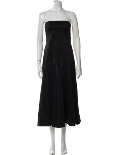 Pre-owned Kallmeyer Strapless Midi Length Dress In Black