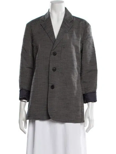 Pre-owned Kallmeyer Striped Blazer W/ Tags In Gray