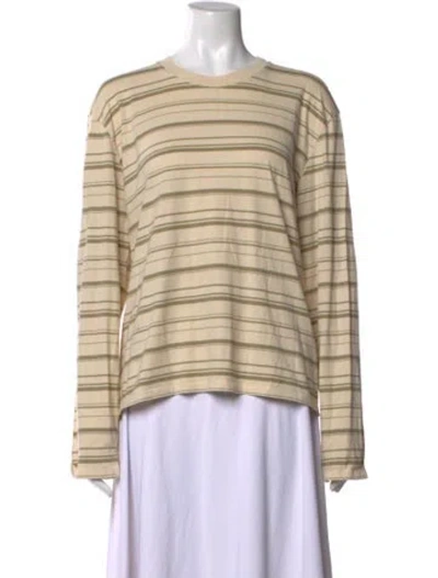 Pre-owned Kallmeyer Striped Crew Neck Top In Neutral