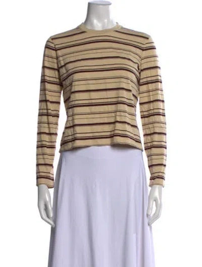 Pre-owned Kallmeyer Striped Crew Neck Top In Neutrals