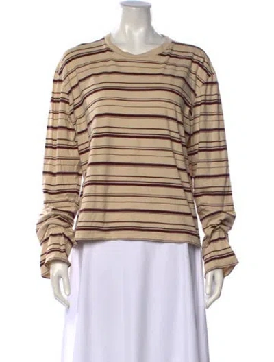 Pre-owned Kallmeyer Striped Crew Neck Top In Neutrals
