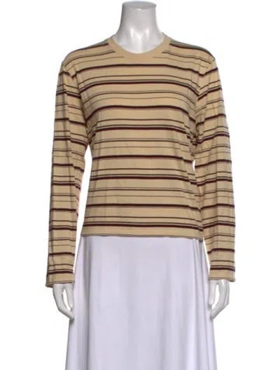 Pre-owned Kallmeyer Striped Crew Neck Top In Neutrals