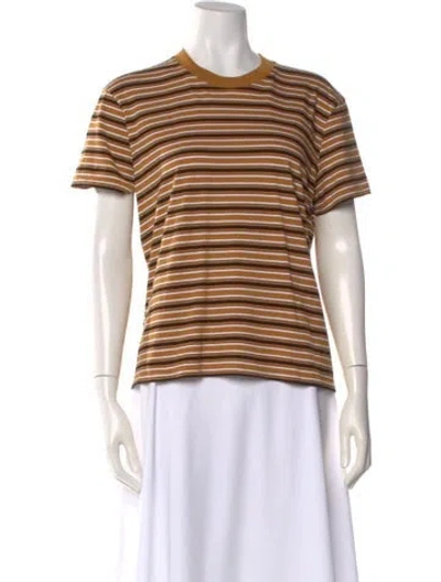 Pre-owned Kallmeyer Striped Crew Neck T-shirt In Neutral