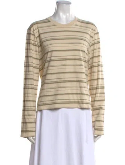 Pre-owned Kallmeyer Striped Crew Neck T-shirt In Neutral