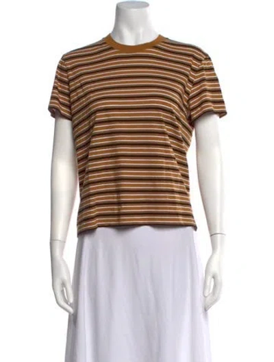Pre-owned Kallmeyer Striped Crew Neck T-shirt In Neutrals