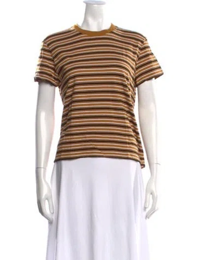 Pre-owned Kallmeyer Striped Crew Neck T-shirt In Neutrals