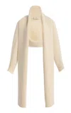 Kallmeyer Suki Wool-blend Maxi Shrug In Neutral