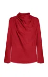 Kallmeyer Tabitha Silk Top In Red