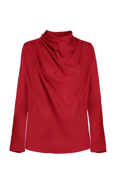 Kallmeyer Tabitha Silk Top In Red