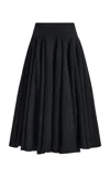 Kallmeyer Tatiana Flare Twill Maxi Skirt In Black