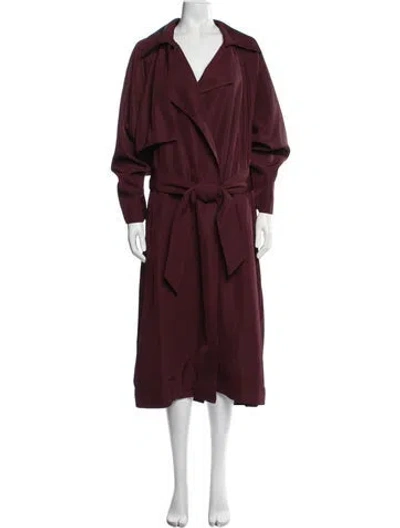 Pre-owned Kallmeyer Trench Coat W/ Tags In Burgundy