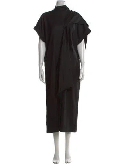 Pre-owned Kallmeyer Turtleneck Long Dress In Black